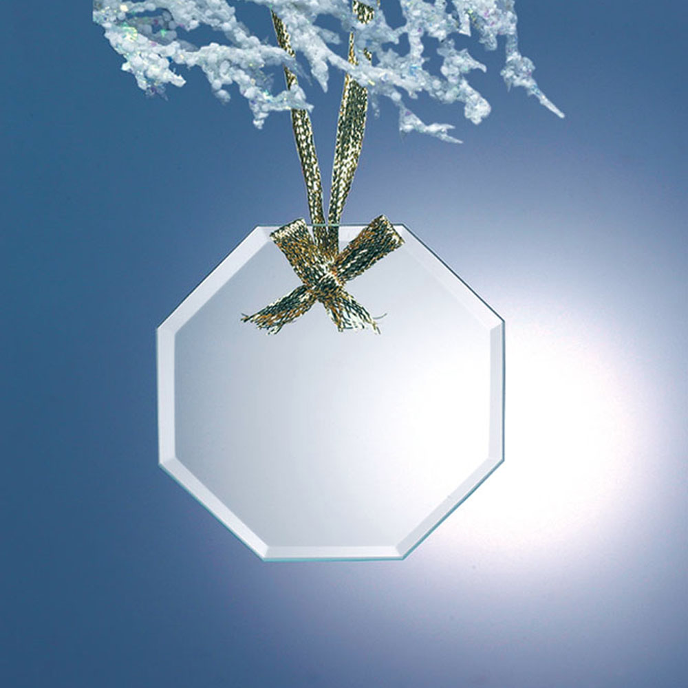 2PSMG115 Beveled Octagon Ornament - Jade