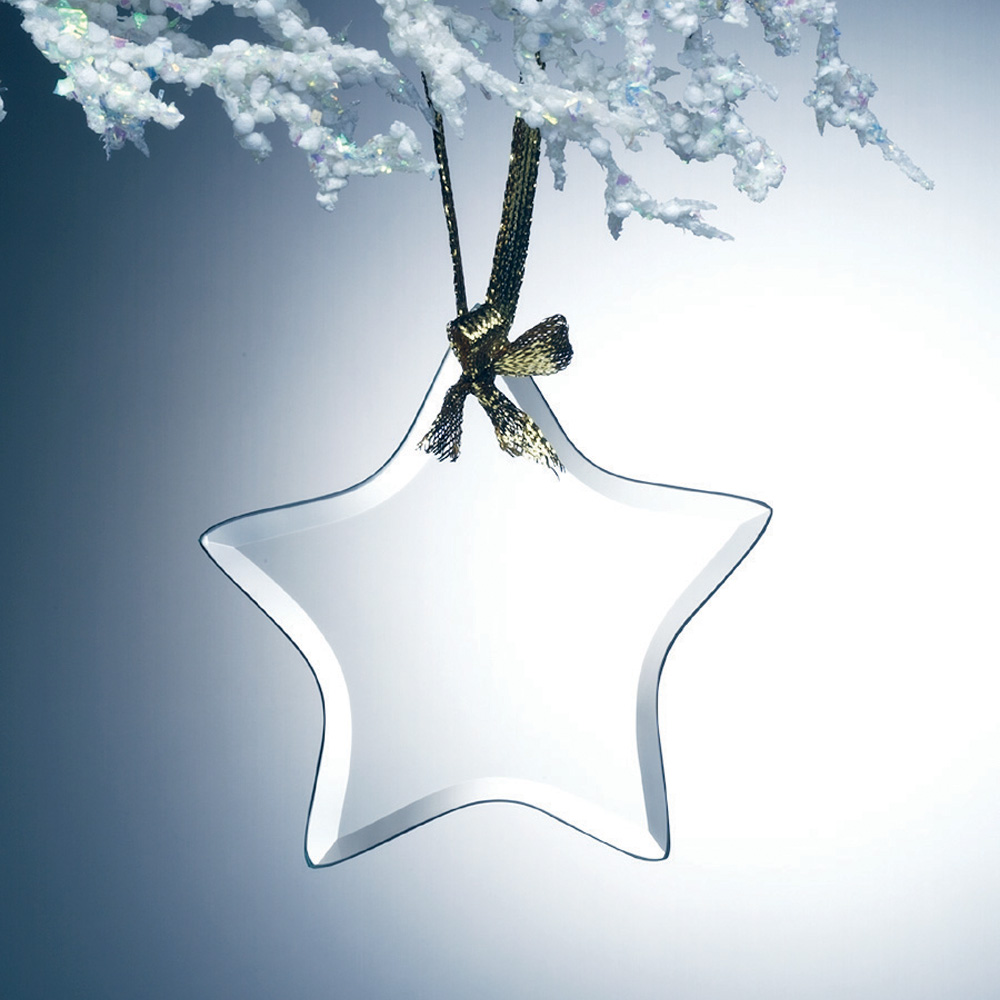 2PSMG127 Beveled Star Ornament - Jade