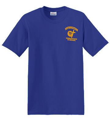 HanesÂ® - EcoSmartÂ® PE Shirt - Adult - SWCS (Size: SM - Size 34/36, Color: Deep Royal)