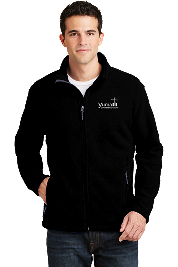 Port AuthorityÂ® Men's Value Fleece Jacket - YLS (Jacket Size: XS Size 32-34, School Colors: Black)