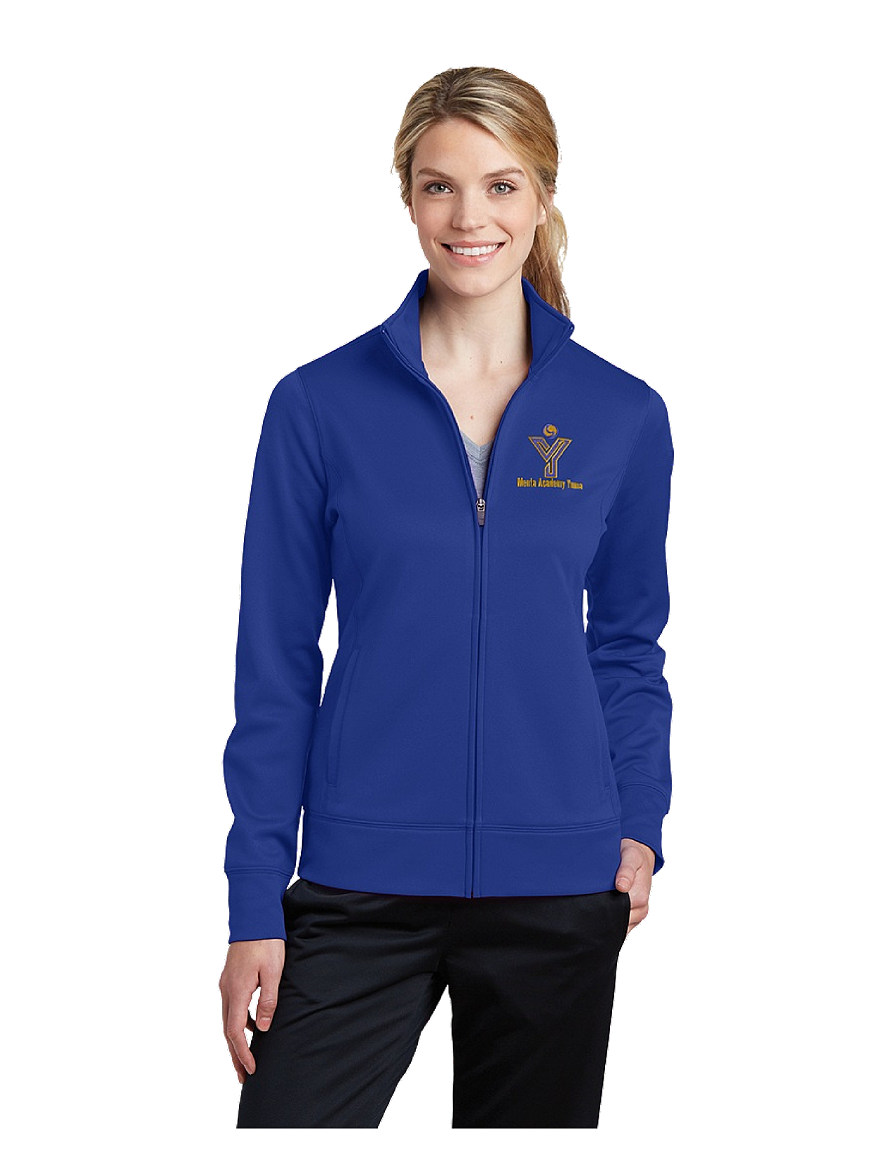 Sport-TekÂ® Ladies Sport-WickÂ® Fleece Full-Zip Jacket - MAY (Jacket Size: XS Size 2, School Colors: Royal Blue)