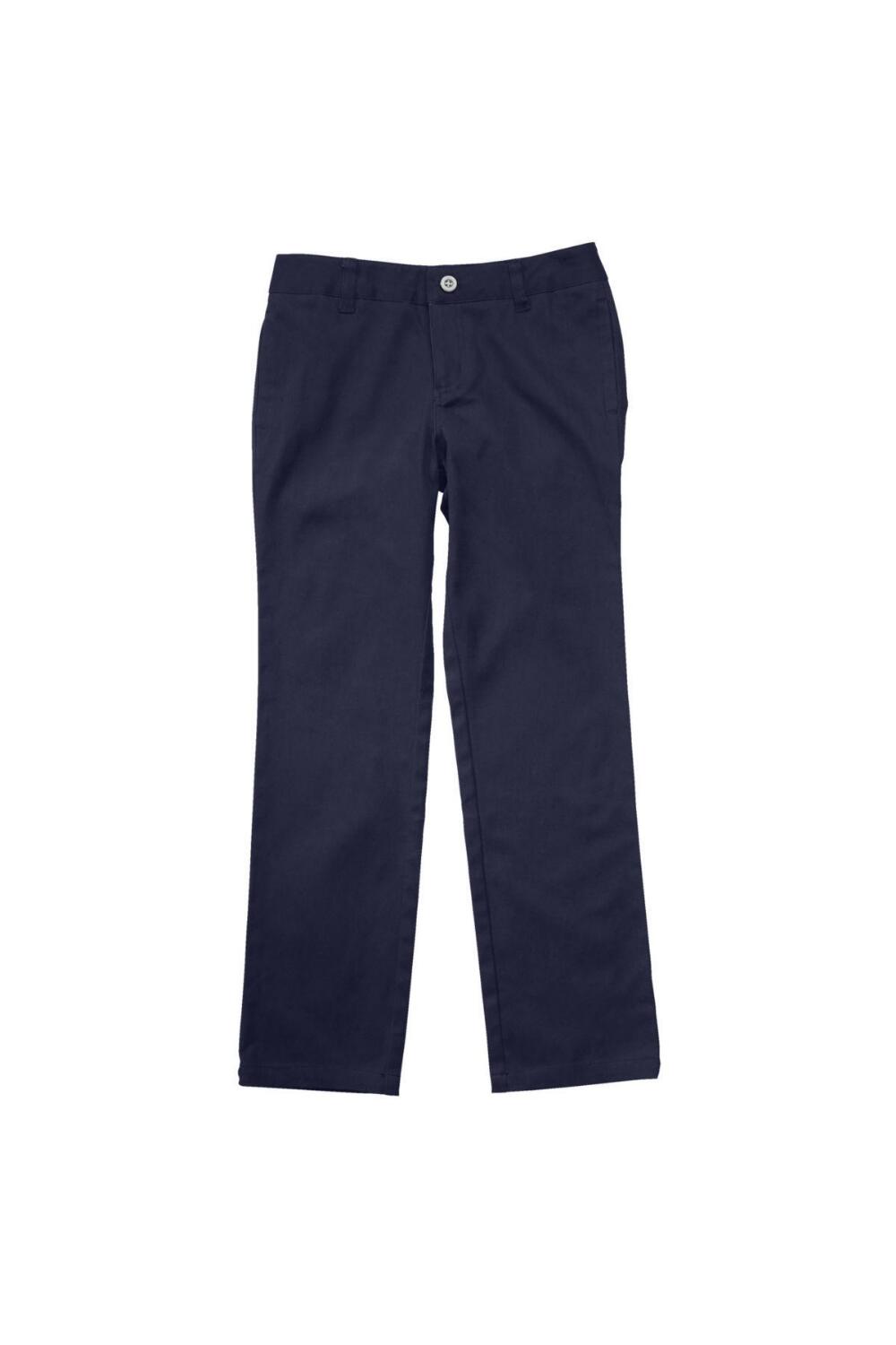 French Toast Girl's Straight Leg Twill Pant (Pant Color: Navy - YLS, Pant Size: Size 4)