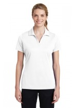 Sport-Tek RacerMesh Performance Polo - Ladies - Staff and Parents with SWCS Logo (Size: XS - Size 2, Color: White)