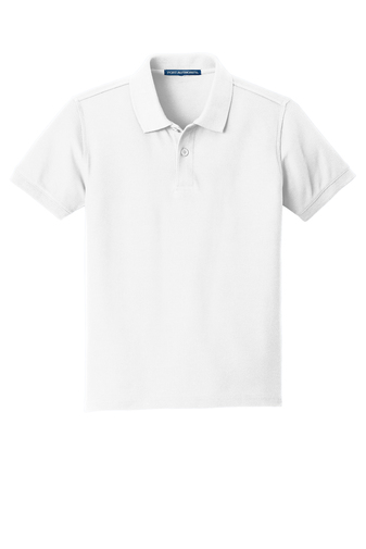 Port AuthorityÂ® Youth Core Classic Piqueâ„¢ Cotton Blend Unisex Polo - SWCS (SWCS Polo Colors: White, SWCS Uniform Shirt Sizes: XS - 4)