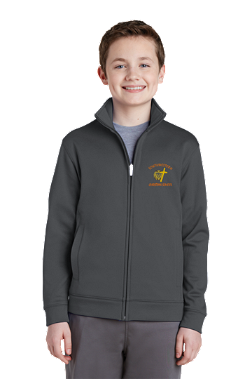 Sport-TekÂ® Youth Sport-WickÂ® Fleece Full-Zip Jacket - SWCS (Size: XS - Size 4, Color: Dark Smoke Grey)