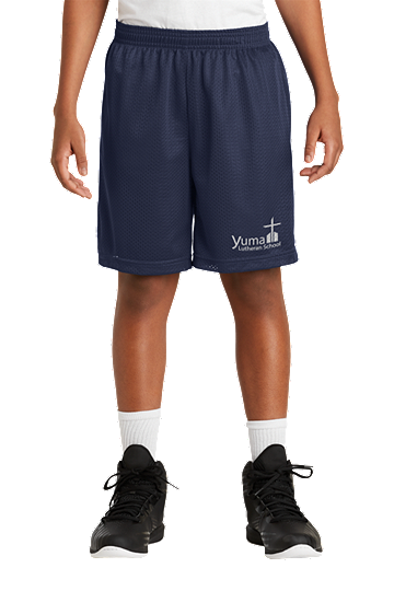 Mini Mesh P.E. Shorts - YLS (Size: YXXS - Size 4, Color: Navy)