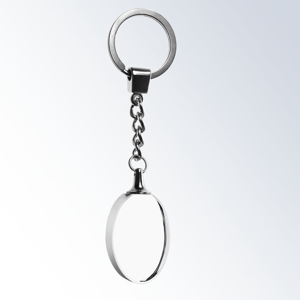 Key Chain, Oval - Optic Crystal