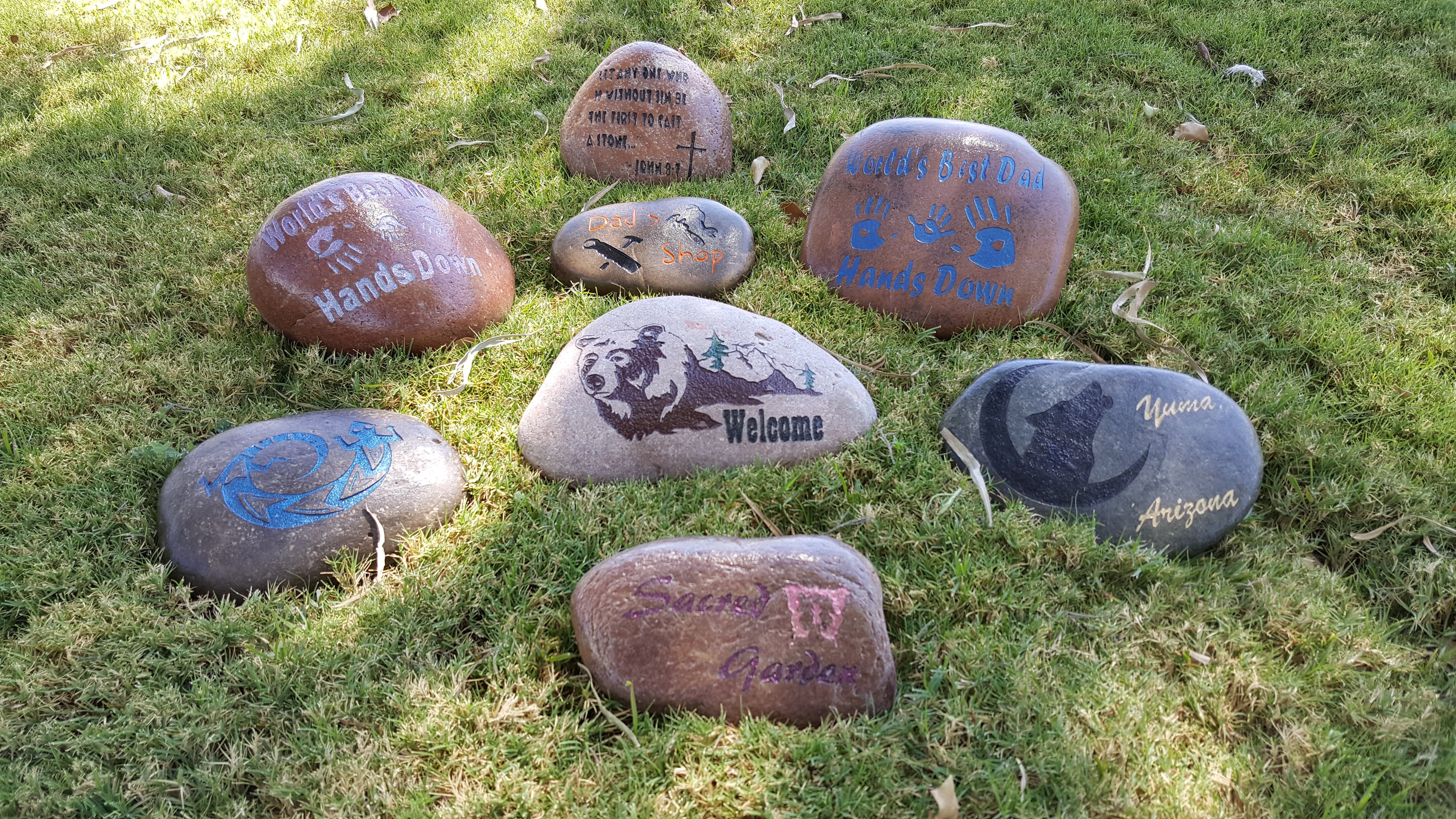 Personalized Engraved Stones Giftemorials Stone Garden 5 7