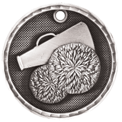 6S561205 CHEER 3D MEDAL (Medal: 2" Antique Silver)