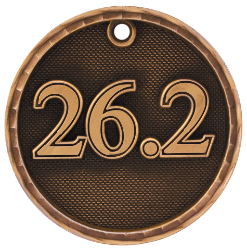 6S562218 MARATHON 3D MEDAL (Medal: 2" Antique Bronze)