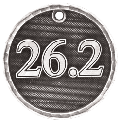 6S562218 MARATHON 3D MEDAL (Medal: 2" Antique Silver)