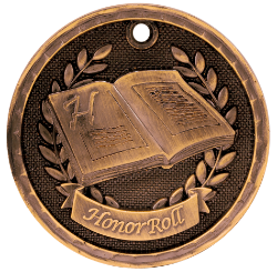 6S562302 HONOR ROLL 3D MEDAL (Medal: 2" Antique Bronze)