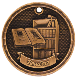 6S562309 READING 3D MEDAL (Medal: 2" Antique Bronze)