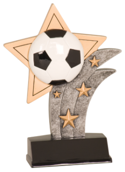 6S0802 Soccer Sport Star Resin Award Trophy (Trophy: 5 1/2" Soccer Sport Star)