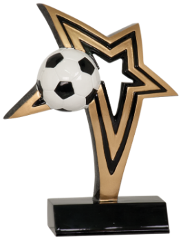6S0906 Soccer Infinity Star Resin Award (Trophy: 6" Soccer Infinity Star)