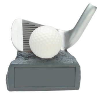 6S3107 Golf Iron/ Ball Resin Award (Trophy: 4 1/2" Golf Iron/Ball)