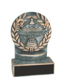6S3404 Academic Lamp of Knowledge Wreath (Trophy: 4 1/4" Academic Lamp of Knowledge Wreath)