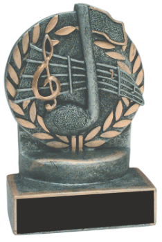 6S3405 Music Wreath Resin Award (Trophy: 4 1/2" Music Wreath Resin Award)