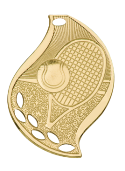 6S4413 Premier Tennis Flame Medal (Medal: 2 1/4" Gold)