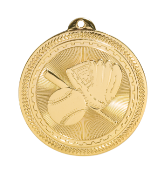6S4602 BASEBALL/SOFTBALL BRITELAZER MEDAL (Medal: 2 " Gold)