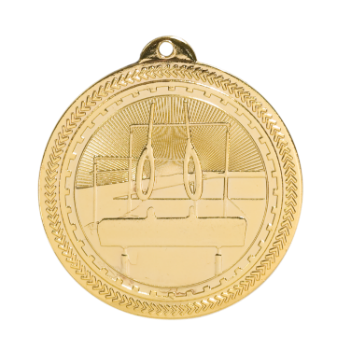 6S4611 GYMNASTICS BRITELAZER MEDAL (Medal: 2 " Gold)