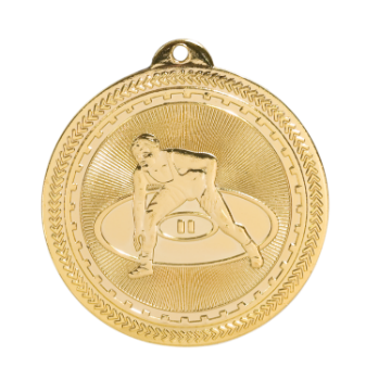 6S4704 WRESTLING BRITELAZER MEDAL (Medal: 2" Gold)