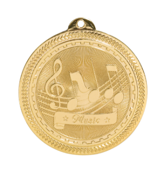 6S4715 MUSIC BRITELAZER MEDAL (Medal: 2" Gold)