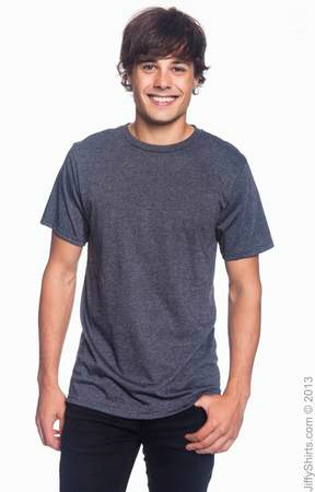Men's Fashion Fit Ringspun T Shirt 980 (Size: Small, Color: Dark Heather Grey)