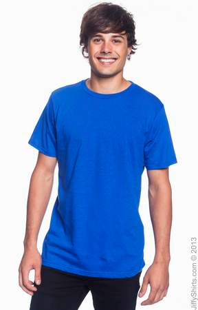 Men's Fashion Fit Ringspun T Shirt 980 (Size: Small, Color: Royal Blue)