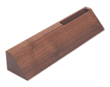Premier Genuine Walnut Desk Wedge (Desk Set: 10" Walnut Desk Wedge w/Card Holder-Name Plate)
