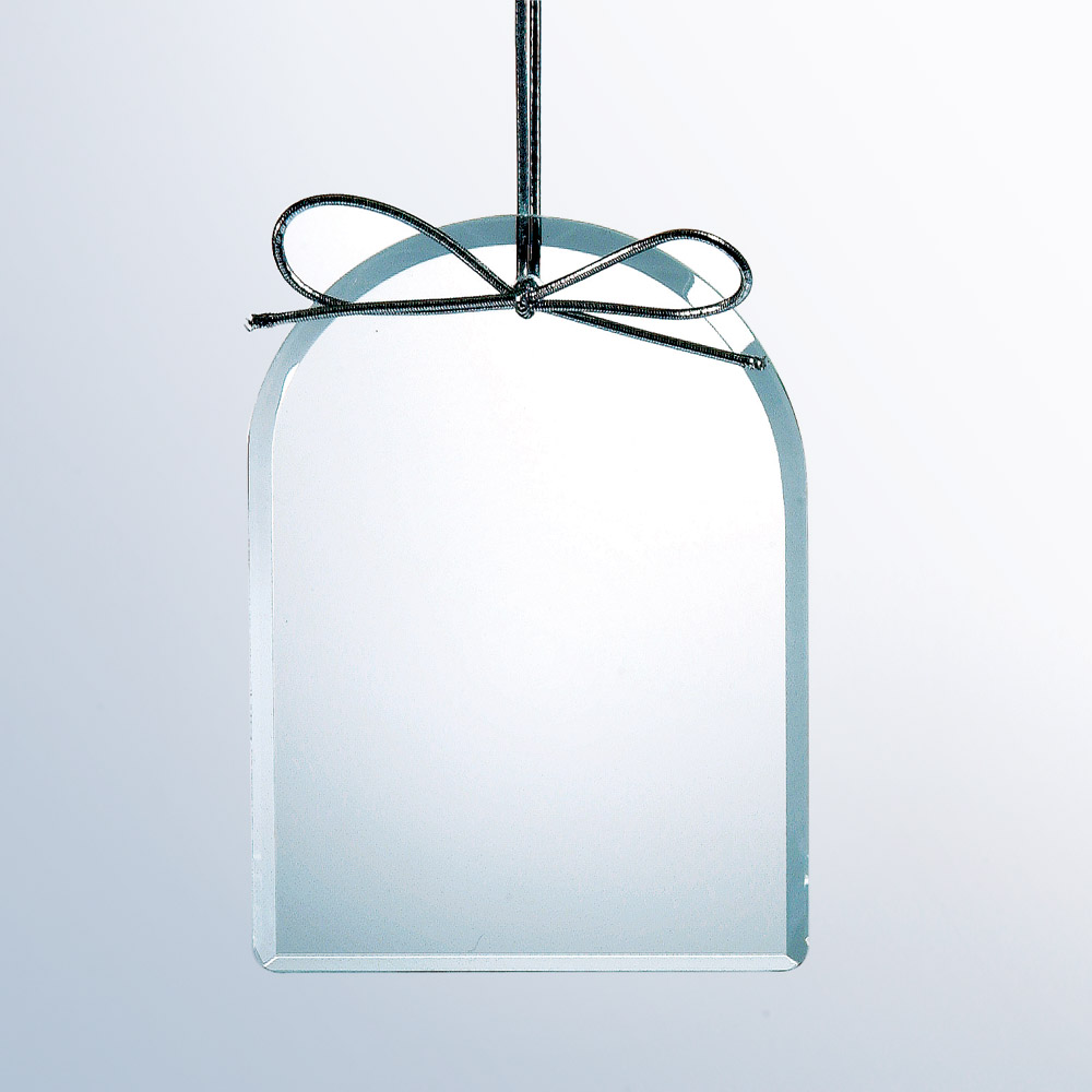 Beveled Arch Ornament - Starfire Clear Glass (Ornament: 4 x 3 Arch Glass)