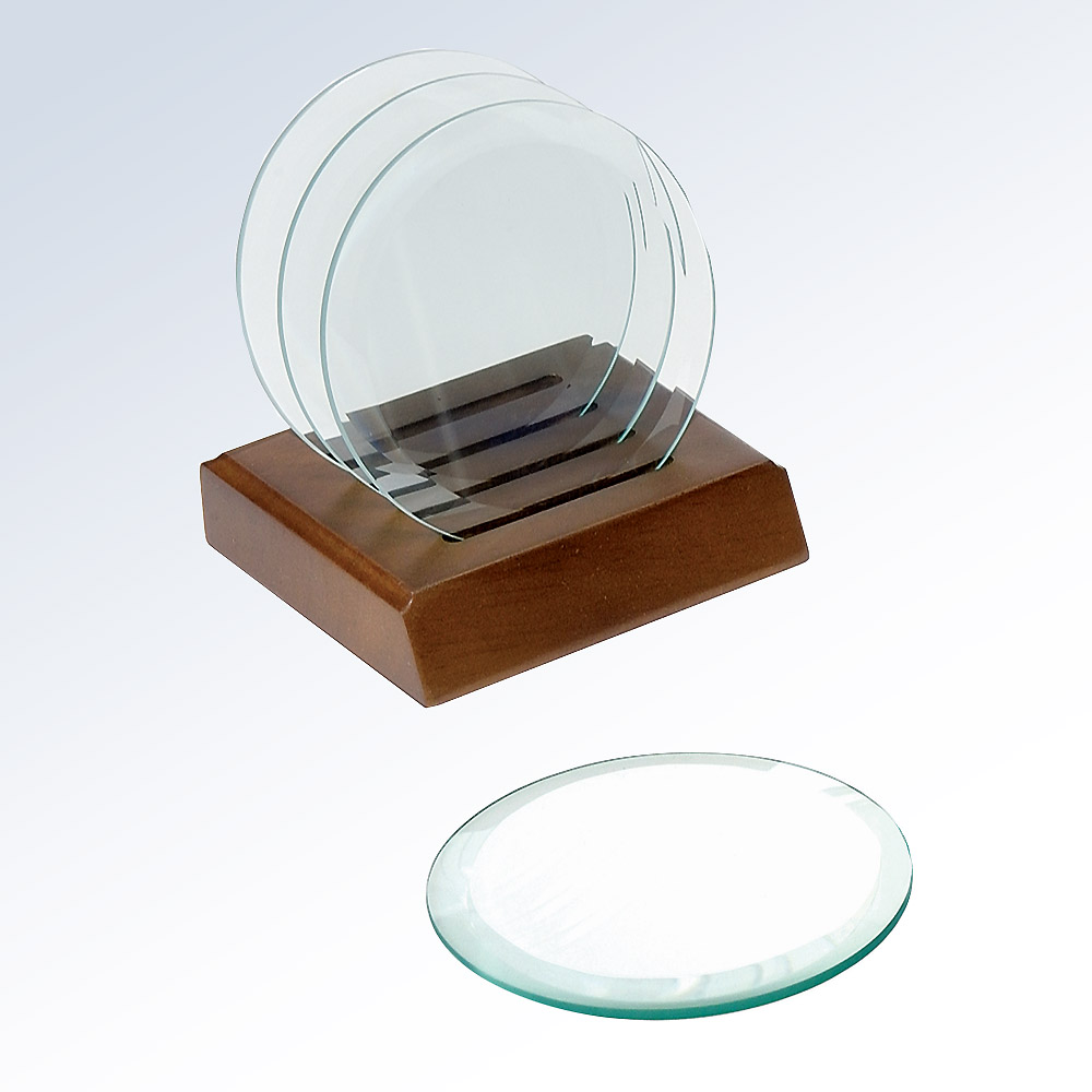 2PSMGH003 Glass Round Coaster Set (Coaster: Glass Round Set)