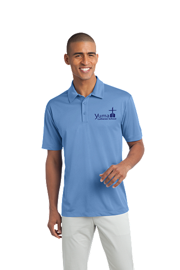 Port Authority® Silk Touch™ Men's Performance Polo - YLS (Performance Polo Color: Carolina Blue, Polo Size: XS 32-34)
