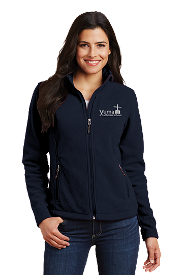 Port Authority® Ladies Value Fleece Jacket - YLS (Jacket Size: XS Size 2, School Colors: Navy)