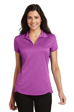 Ladies Personalized Trace Heather Polo by Port Authority  L576 (Color: Berry Heather, Size: Large)
