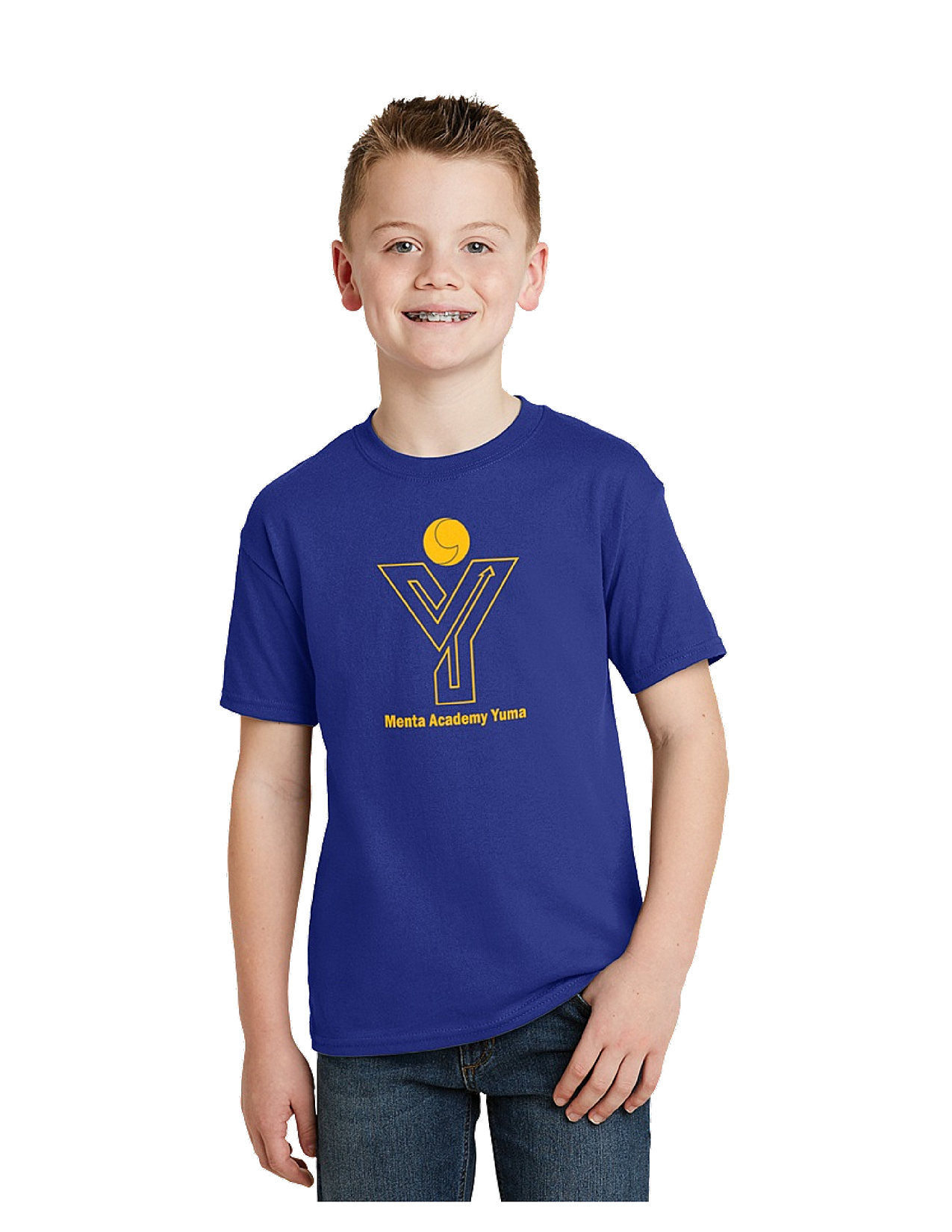 Hanes® - EcoSmart® School Spirit Shirt - Youth - MAY (Color: Royal Blue, Size: YSM - Size 6/7)
