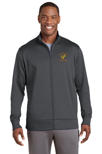 Sport-Tek® Sport-Wick® Men's Fleece Full-Zip Jacket - SWCS (Color: Dark Smoke Grey, Size: XS - Size 32/34)