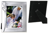 Engraveable Premier "Heart" Picture Frame. 7PWED (Wedding: 4" x 6" Heart Picture Frame)