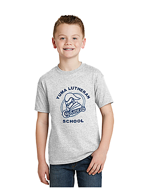 Hanes® - Youth EcoSmart® P.E. Shirt -YLS (Color: Grey Steel, Size: XS)