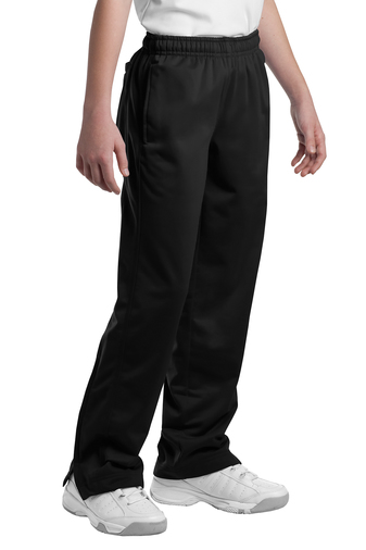 Sport-Tek® Youth Tricot Track Pant - YLS and SWCS (Size: XS, Pant Color: Black)