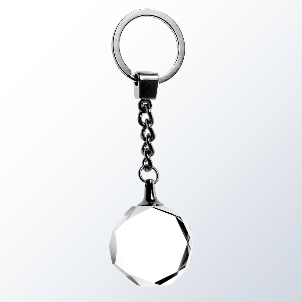 Key Chain, Gem Cut - Optic Crystal