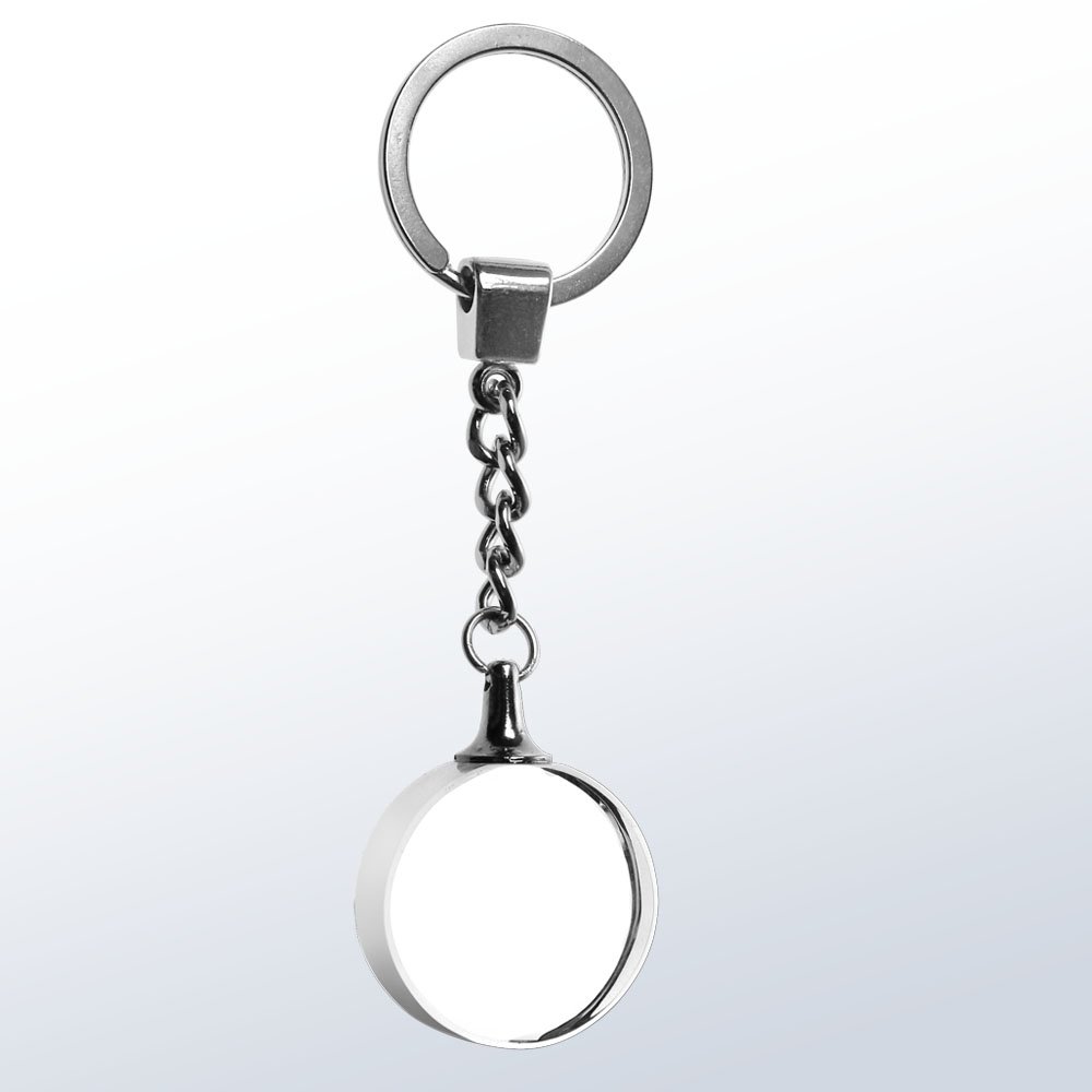 Key Chain, Circle - Optic Crystal