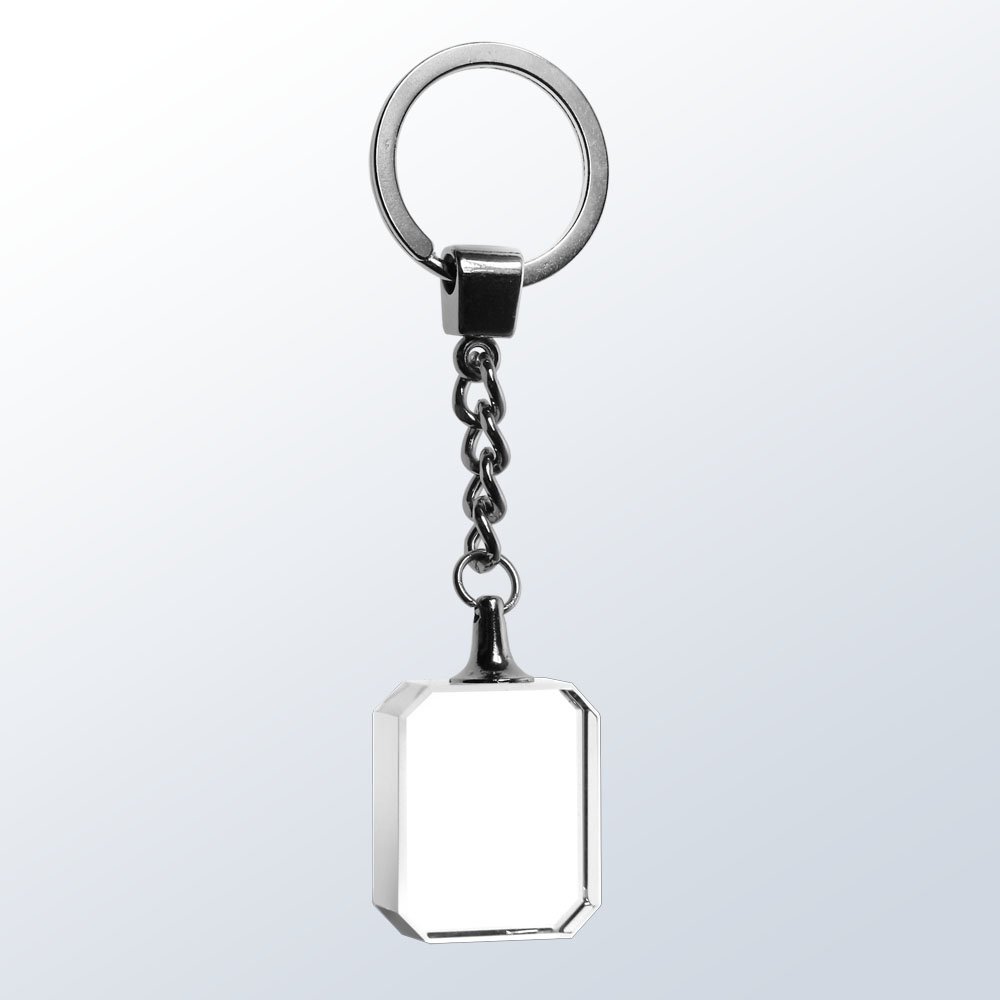 Key Chain, Tile - Optic Crystal