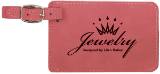 Pink Laserable Leatherette Luggage Tag