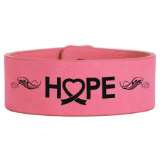 Pink Laserable Leatherette Cuff Bracelet