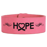 Pink Laserable Leatherette Cuff Bracelet