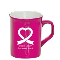 Pink Ceramic Rounded Corner LazerMug