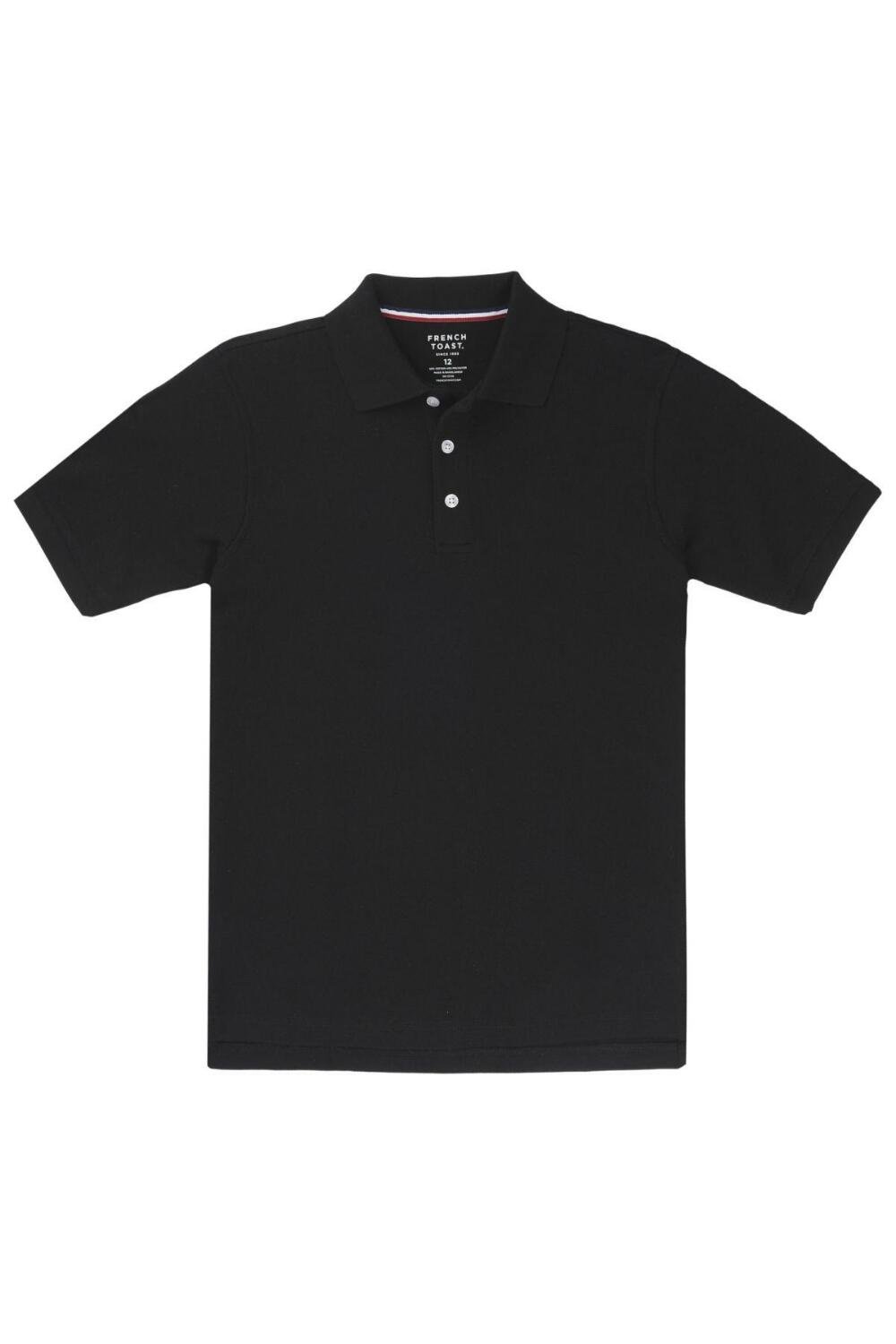 French Toast Boys Short Sleeve Pique Cotton Polo - SWCS (Polo Color: Black, Polo Size: XS - 4/5)