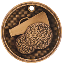 6S561205 CHEER 3D MEDAL (Medal: 2" Antique Bronze)