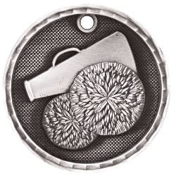 6S561205 CHEER 3D MEDAL (Medal: 2" Antique Silver)